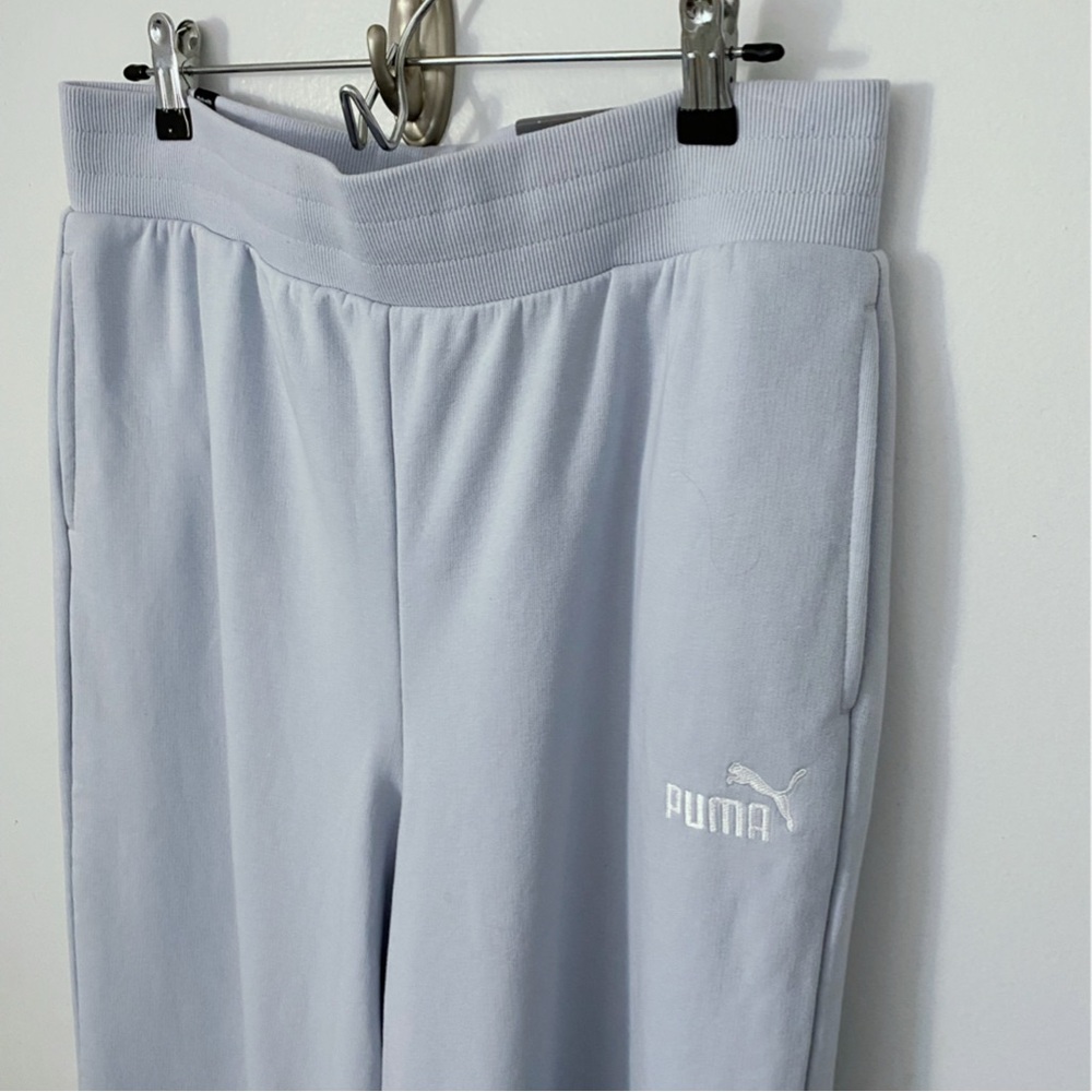 Puma blue wide leg sweat pants